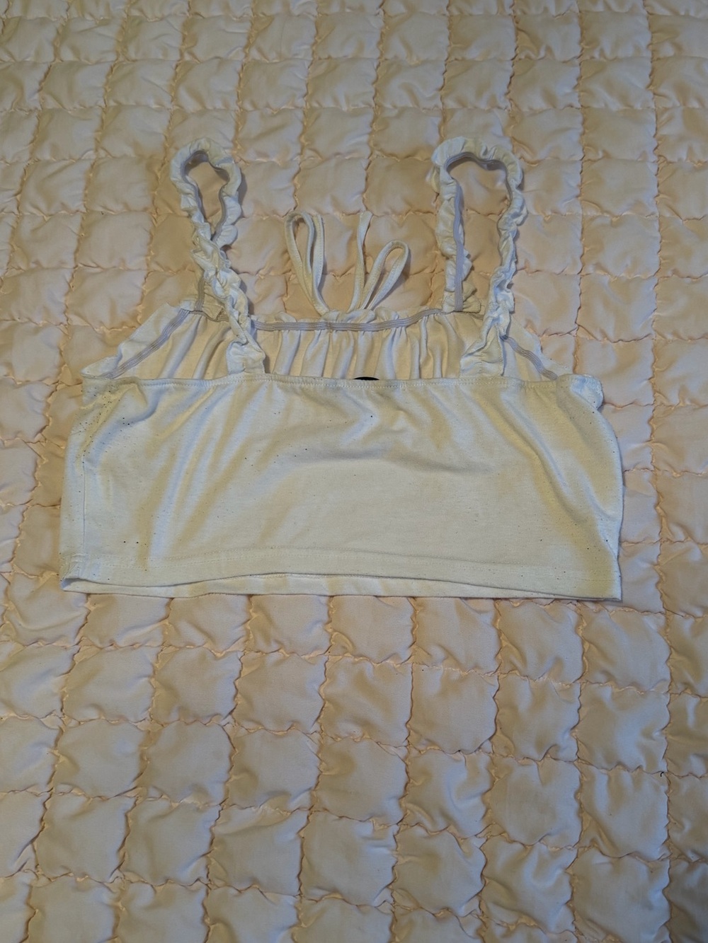 Light Ivory Ruffle Strap Bralette - Picture 3 of 3